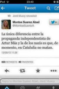 Tweet catalans nazis